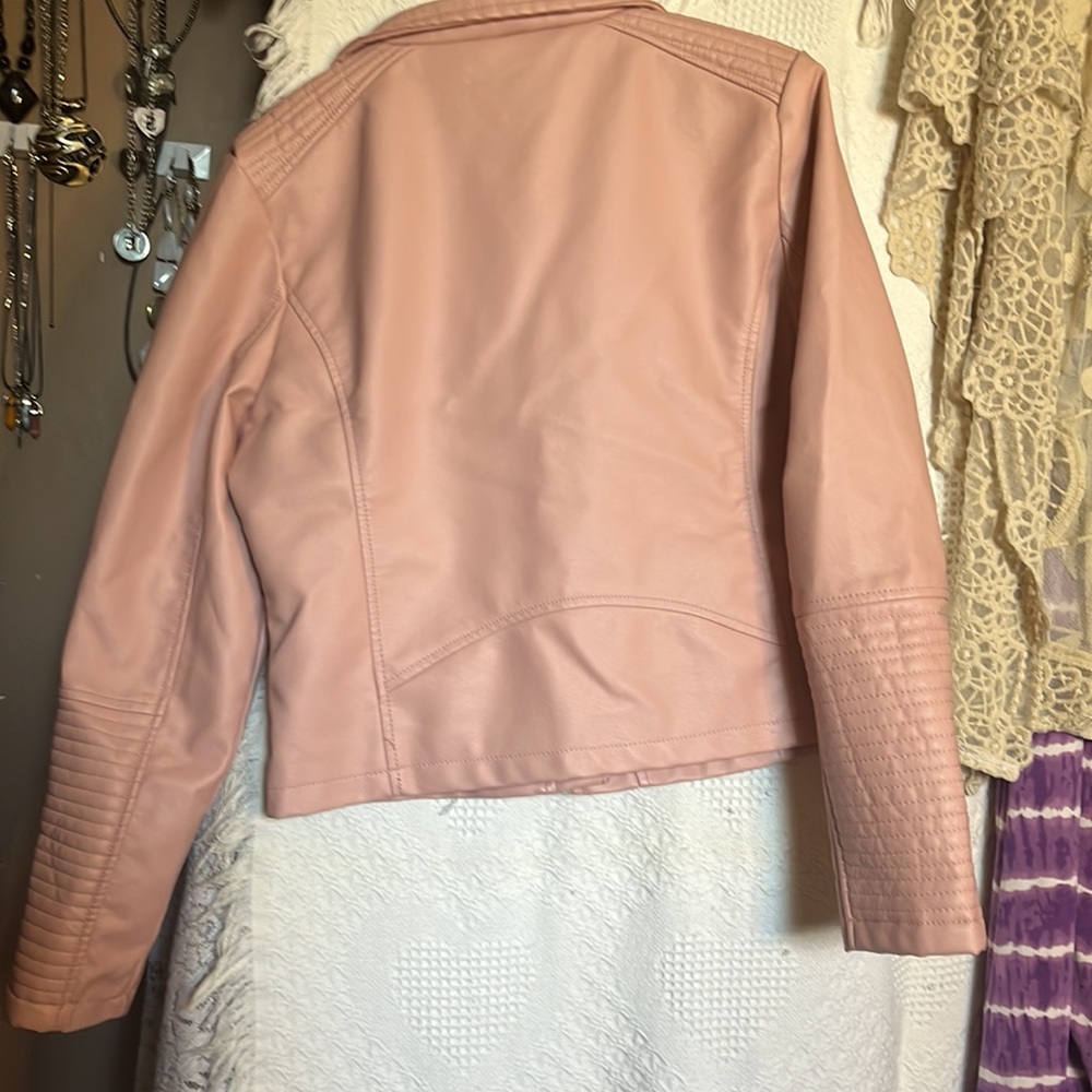 😄Pink Faux Leather Jacket XL - Picture 4 of 4